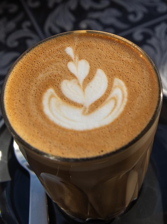 One of Little Amsterdam’s signature lattes. Picture: Linda Higginson.