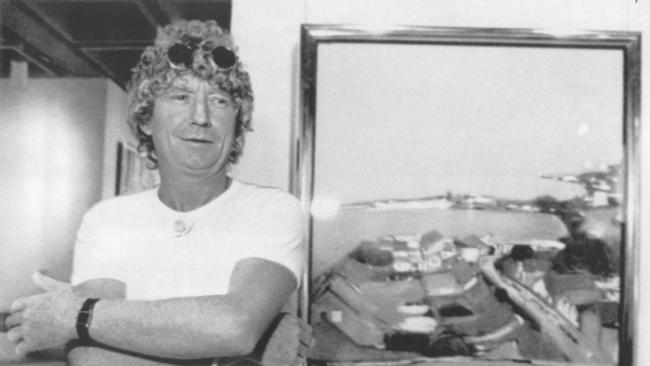 Brett Whiteley pictured in his studio in Surry Hills.