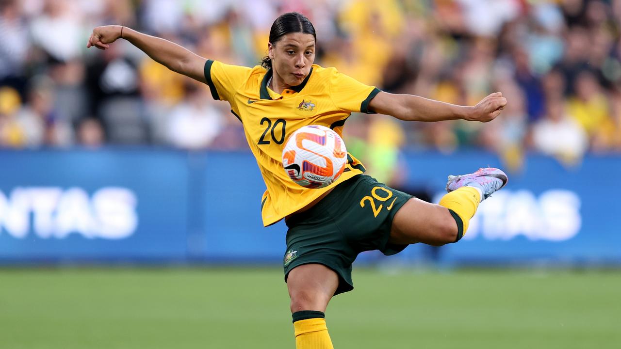 Sam Kerr in action for the Matildas. Picture: Getty Images