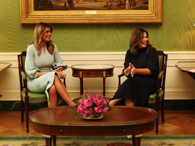 Jenny Morrison and Melania Trump at the White House. Picture: Adam Taylor