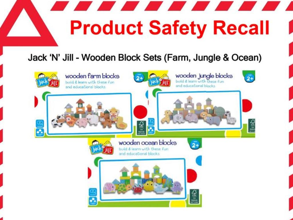 Aldi has issued a recall on the popular children’s blocks. Picture: Facebook/Aldi Australia