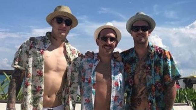 Dustin Martin and Dane Swan channelling Hunter S Thompson in Mexico. Picture: Instagram