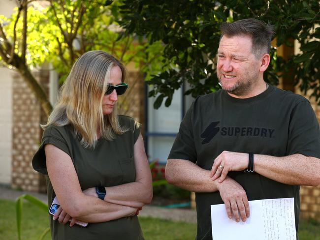 Chris and Liz Jones read a statement on behalf of the family thanking everyone for there support. Picture: David Clark