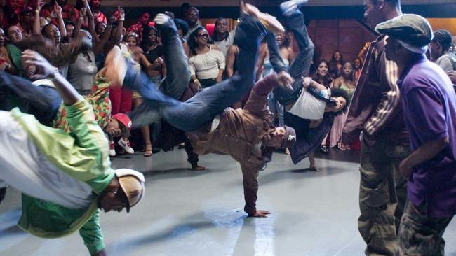 Dancers in scene from the raucous, energetic Stomp The Yard.