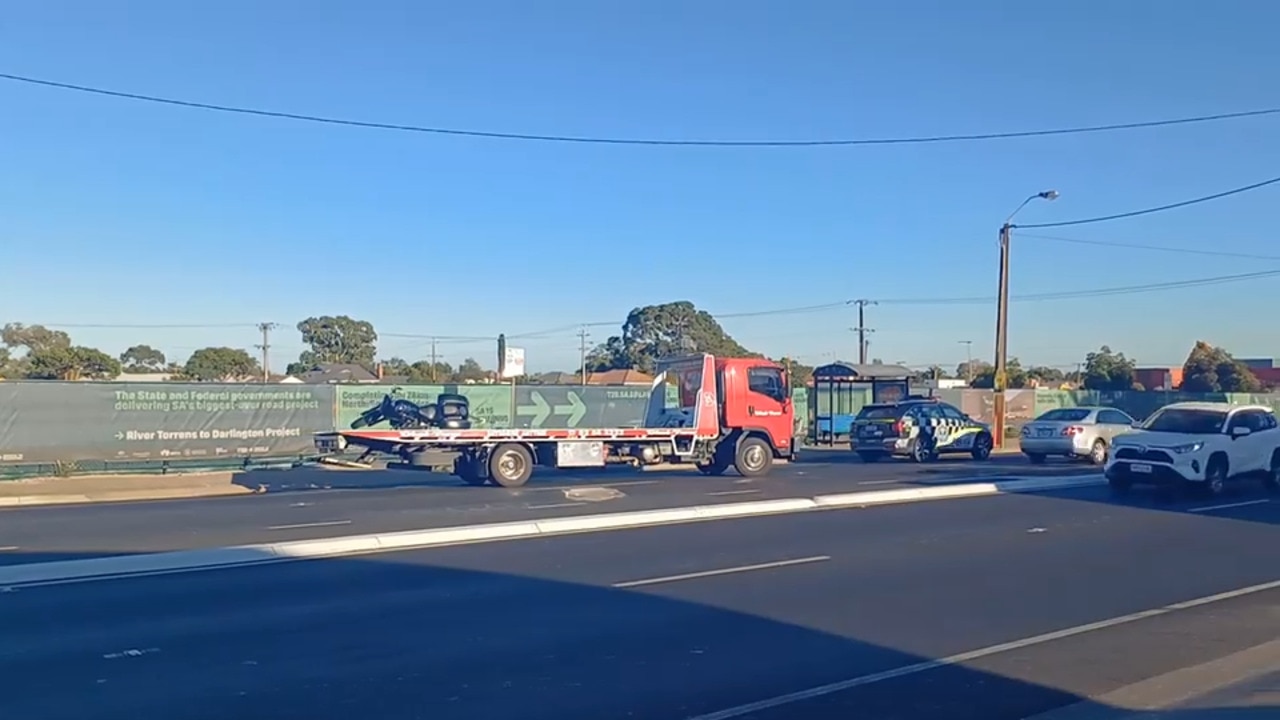 Delays after motorcycle crash on South Road