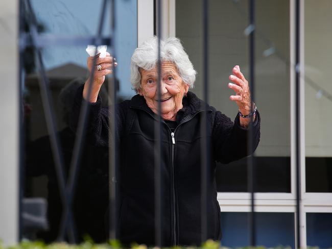 A resident pictured last July at an Sydney aged care facility with positive Covid cases. Picture: NCA NewsWire /Gaye Gerard