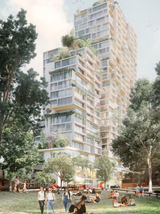 An artist's impression of the Gibbons development planned for Rosehill St, Redfern. Picture: Supplied