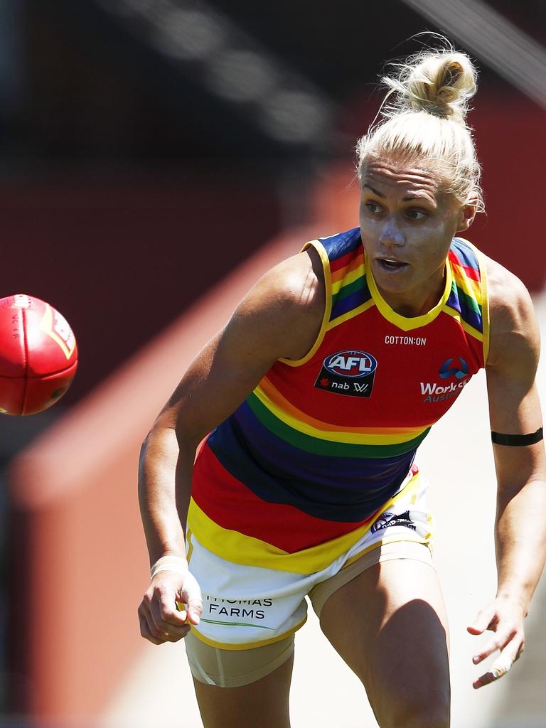 Erin Phillips now plays for the Crows. Picture: Dylan Burns/AFL Photos via Getty Images