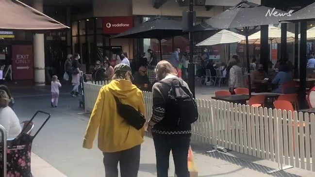 Shoppers return to the Bayside Shopping Centre precinct post lockdown