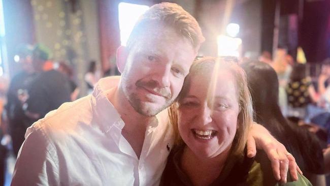 Tim Picton and Hayley Bester at Daniel Andrews' Trades Hall farewell. Picture: Instagram