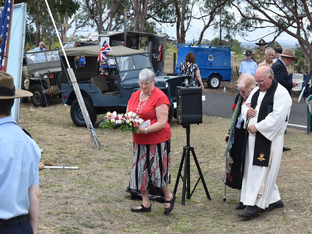 Guests and members of the public were invited to lay wreaths at the memorial