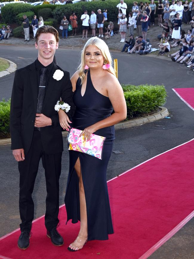Harristown High School formal 2020 at Highfields Cultural Centre.Blake Nothdurft and Shakira Decaux. .