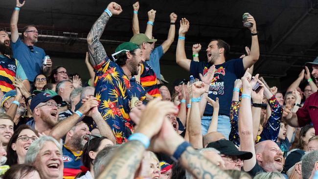 Gold Coast Suns match vs Adelaide Crows at TIO Stadium. Picture: Pema Tamang Pakhrin