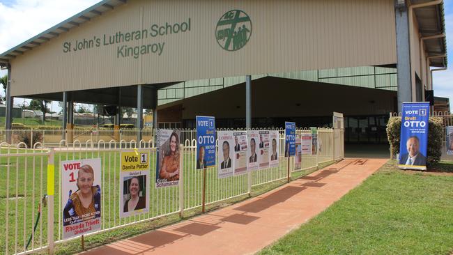 St John's Lutheran School at Kingaroy was pretty quiet this morning on election day for 2020. Photo: Laura Blackmore