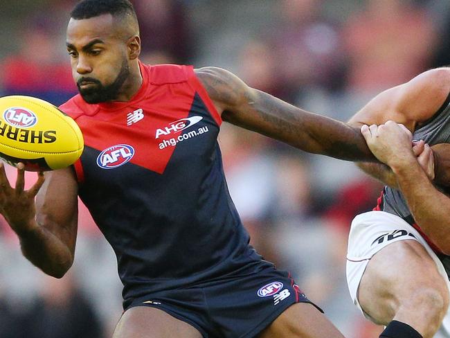 Recruit Heritier Lumumba has been a standout for Melbourne's in the NAB Challenge. Photo by Michael Dodge.