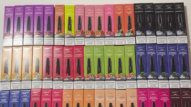 Illegal nicotine vapes are being sold by the thousands in social media groups accessible by children. Picture: Supplied