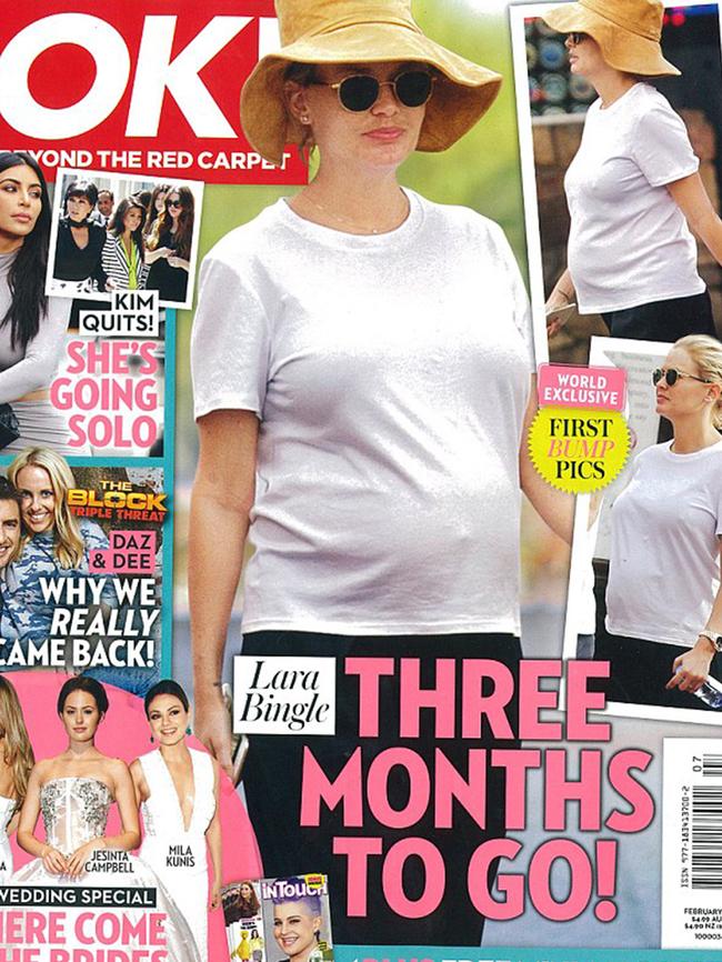 Lara Bingle on the cover of OK Magazine.