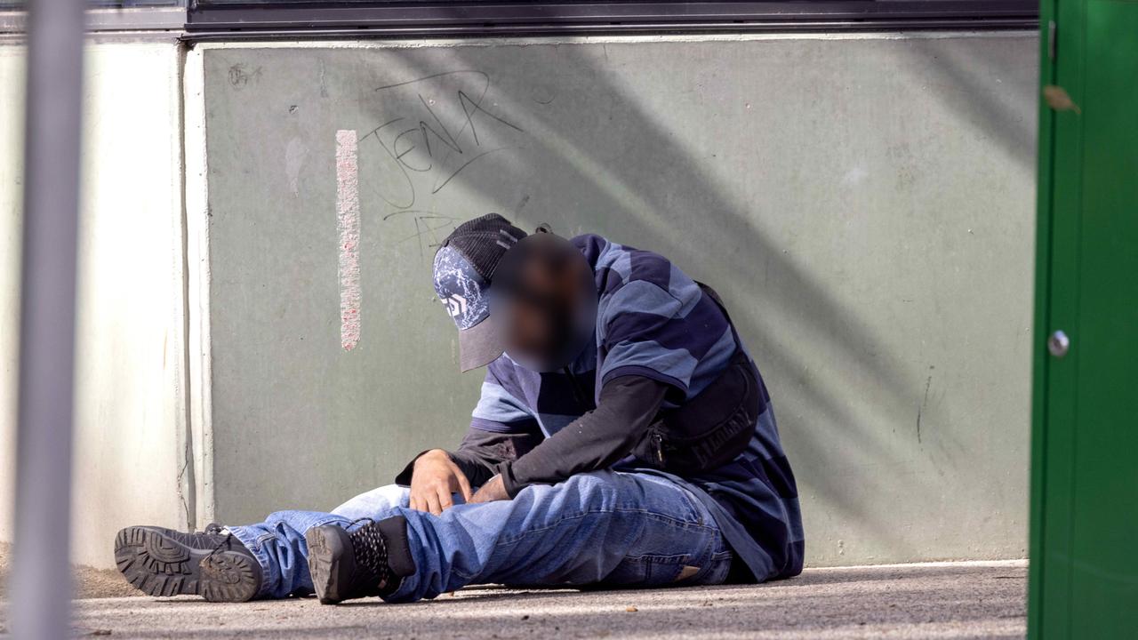 A man passes out after injecting heroin at the safe injecting room at Richmond. Picture: NCA NewsWire/David Geraghty