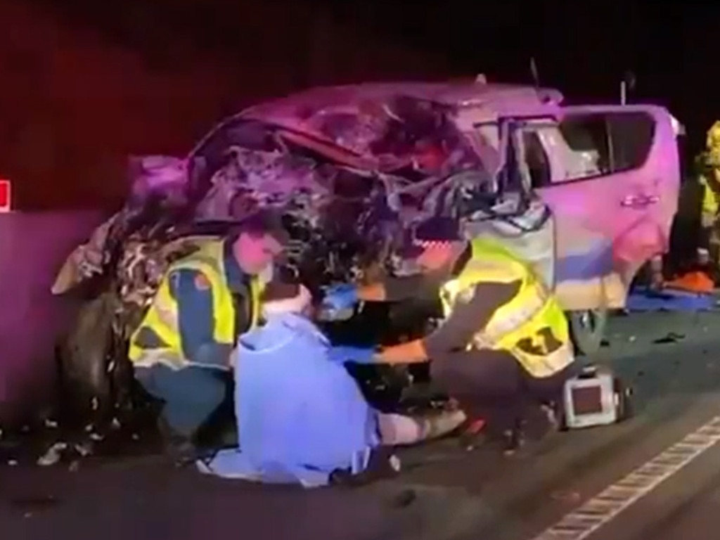 Rafferty Rolfe, 25, was the sole survivor of the fatal crash which involved three vehicles on the Bruce Highway at Federal on Thursday morning. Picture 9News