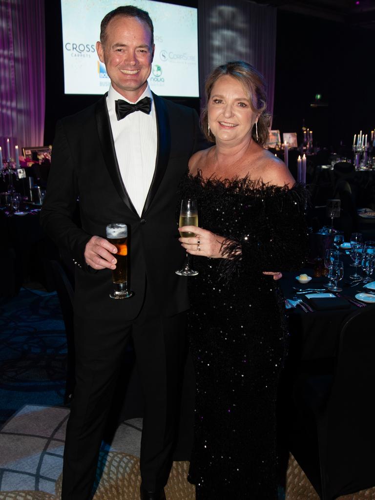 James Maxwell and Letitia Maxwell at the Perry Cross 'Everything is Possible' Ball at The Star Gold Coast. Picture: Andrew Meadowcroft