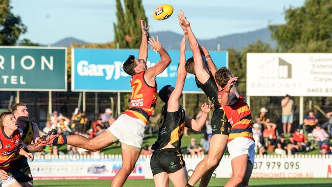 Glenelg is gaining a reputation as comeback kings after winning from tough positions last week against Adelaide and in round two against Sturt. Picture: Brenton Edwards