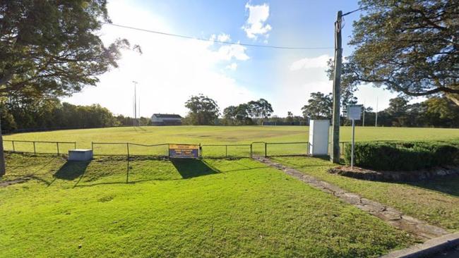 A photo of the sporting hub where female players don’t have access to changerooms.