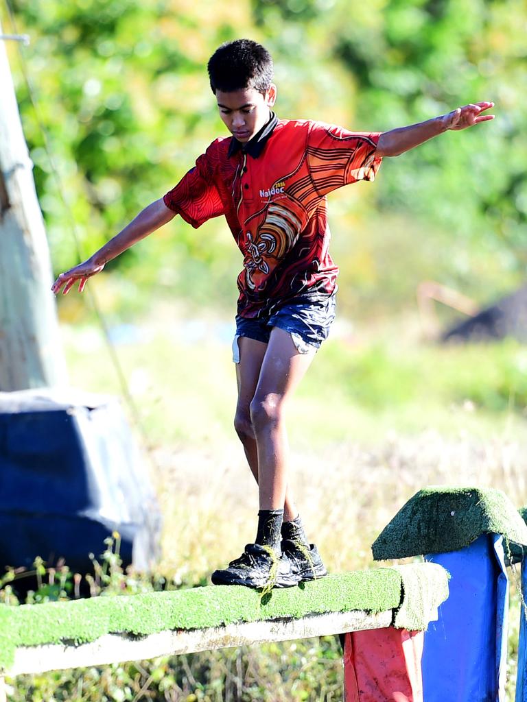 Barra Muddy Obstacle Course Held At Townsville Barra Fun Park Townsville Bulletin