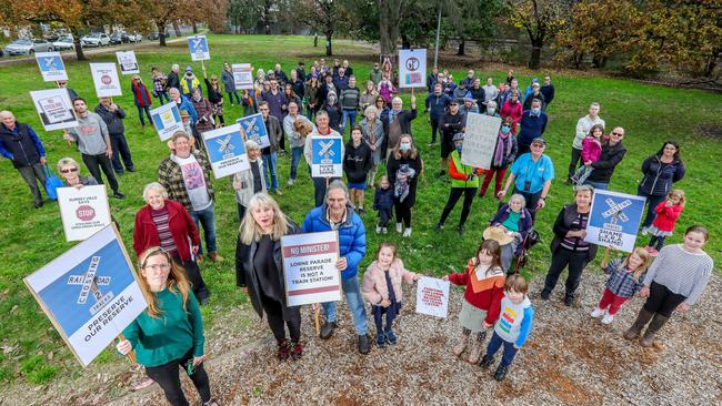 Surrey Hills and Mont Albert residents are concerned about losing a reserve to a new super station. Picture: Tim Carrafa