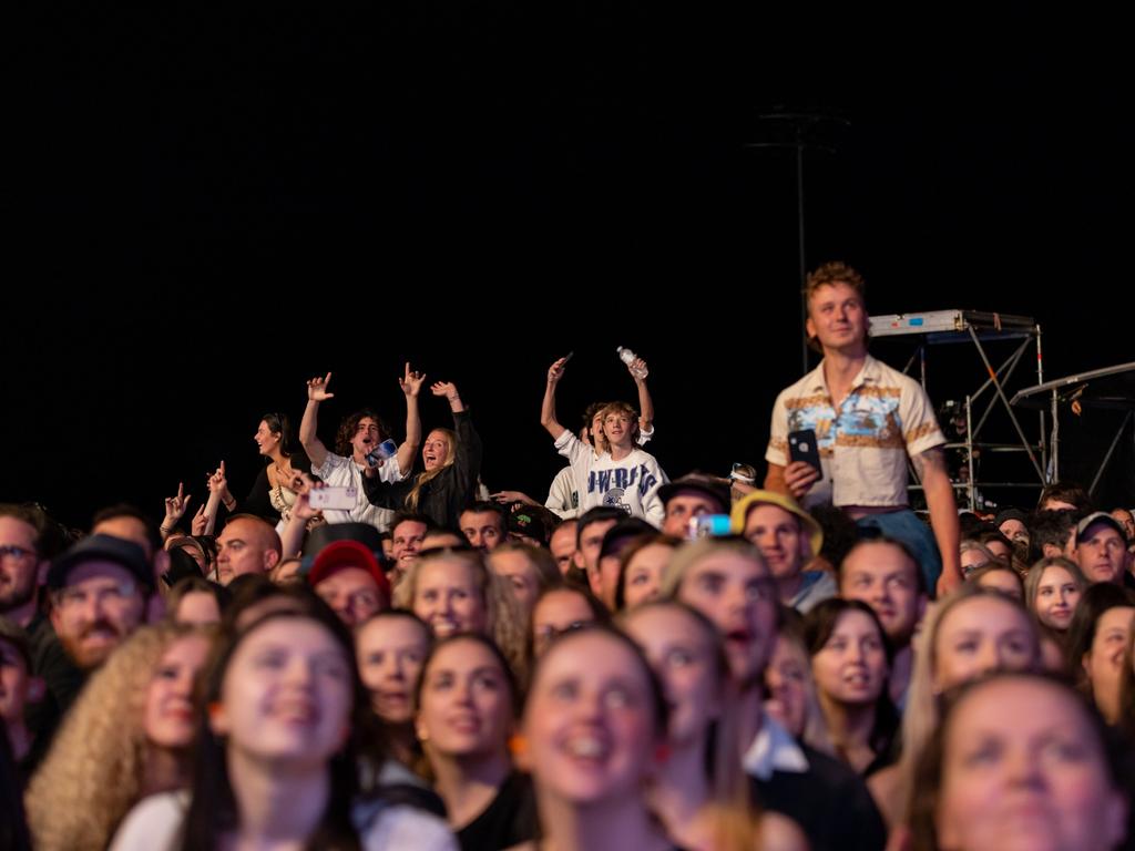 US rockers Kings of Leon play the Mildura Sporting Oval. Picture: Vision House Photography