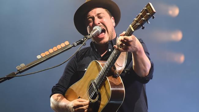 MANCHESTER, TN - JUNE 13: Marcus Mumford of Mumford & Sons, performs on the 