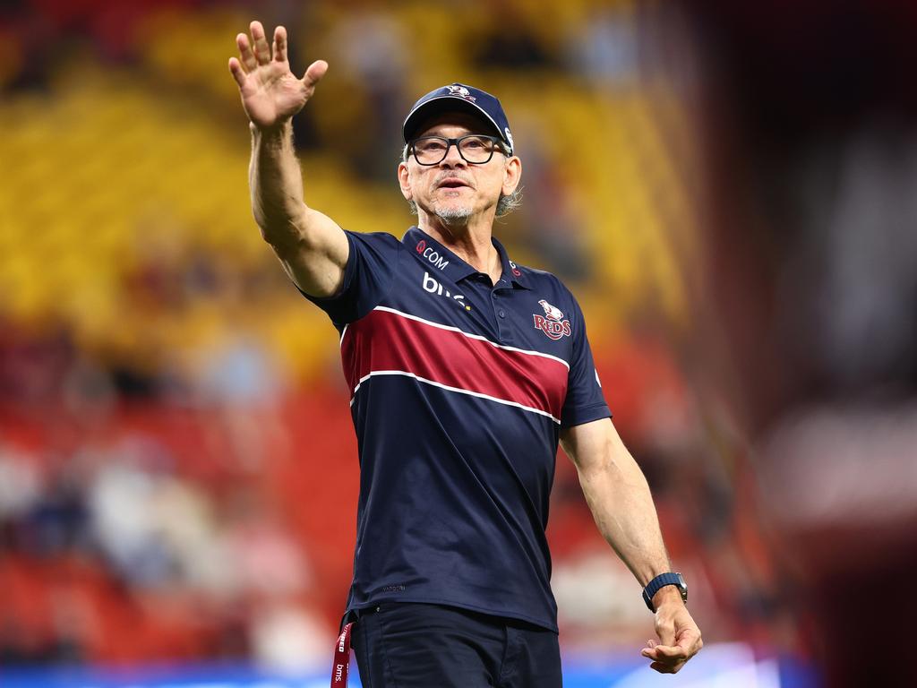 Les Kiss will say goodbye to the Reds after next year’s Super Rugby Pacific competition to take charge of the Wallabies. Picture: Chris Hyde/Getty Images