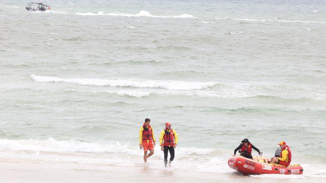 Emergency services launched a search at Henley Beach on Monday following reports of a swimmer in trouble. Picture: Image/Russell Millard Photography.