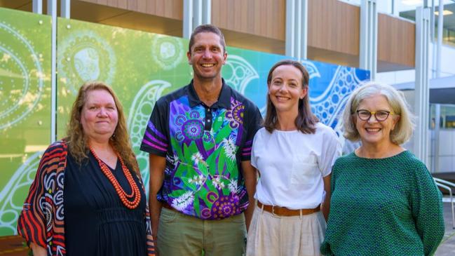 Members of the Daalbirrwirr Gamambigu (Safe Children) team at MNCAHD: Joanne Shipp, Joe Bryant, Tara Flemington and Associate Professor Jennifer Fraser.