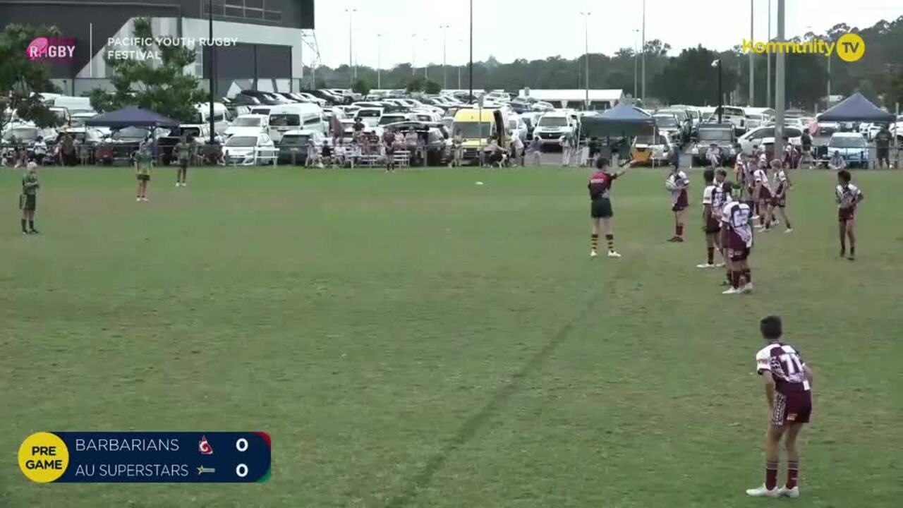 Replay: Queensland Barbarians v AU Superstars (Third place U12)—2024 Pacific Youth Rugby Festival Day 3