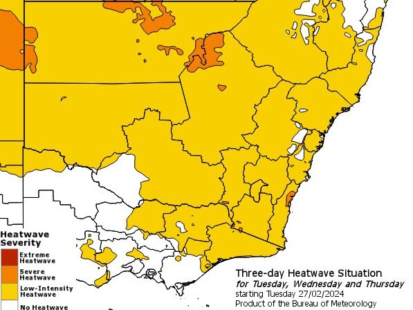 A severe heatwave warning has been put in place across many parts of NSW.