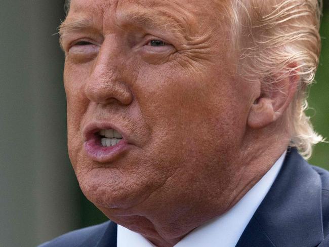 US President Donald Trump speaks before signing an Executive Order on the White House Hispanic Prosperity Initiative in the Rose Garden at the White House in Washington, DC, on July 9, 2020. (Photo by JIM WATSON / AFP)