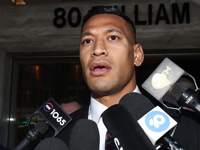 Israel Folau may not have been protected from being sacked by Rugby Australia under proposed new religious discrimination laws.. Picture: Mark Metcalfe/Getty Images