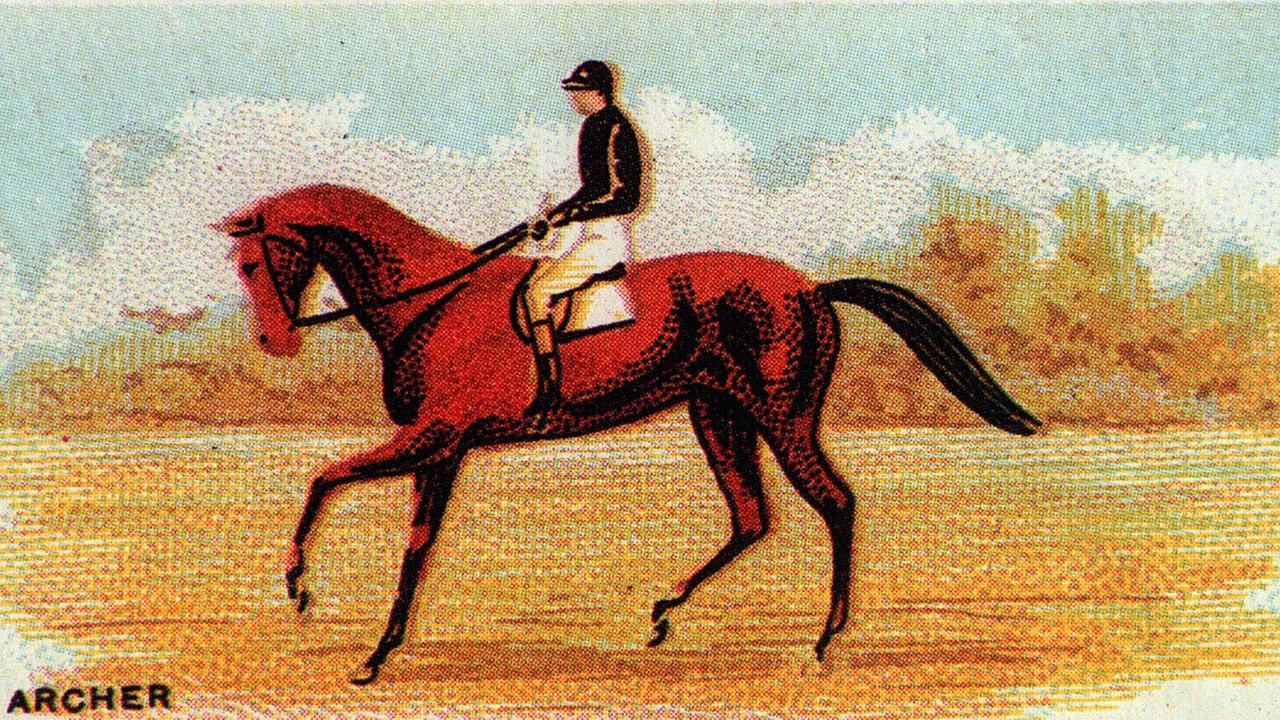 A drawing of racehorse Archer, which won the first two Melbourne Cups in 1861 and 1862.