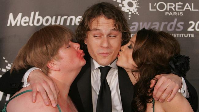 On the same night, Ledger copped another kiss from Magda and Dannii Minogue.