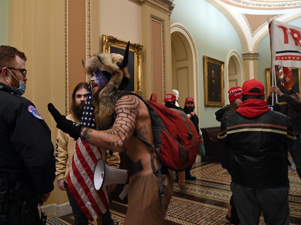 Trump protesters stormed the Capitol as Congress debated the 2020 presidential election Electoral Vote Certification. Picture: Saul Loeb/AFP