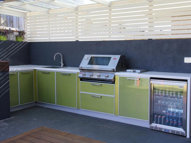 An existing alfresco area makes it easier to build an outdoor kitchen. Picture: Kastell Kitchens.