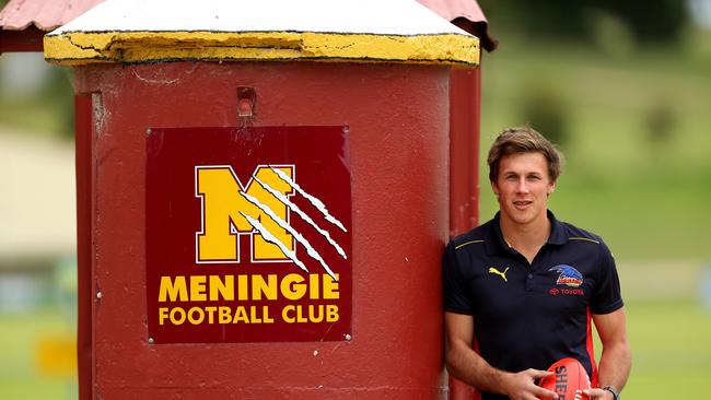 Former Crow Brodie Martin will say goodbye to Meningie and hello to the Coorong Cats in 2023. picture: tait schmaal.