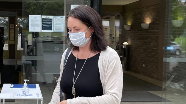 Lauren Russell left Sutherland Local Court after pleading guilty. Picture: Ashleigh Tullis