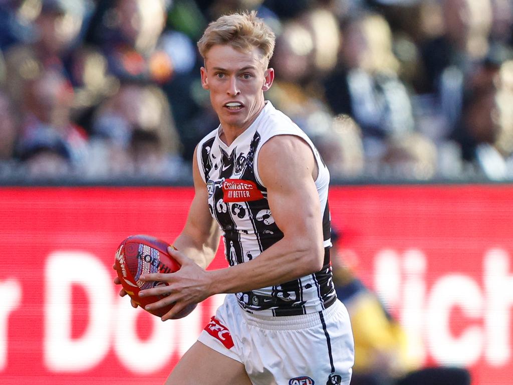 Joe Richards has kicked a goal in each of his two senior games. Picture: Dylan Burns/AFL Photos via Getty Images