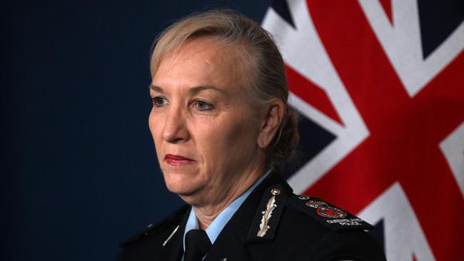 Queensland Police Commissioner Katarina Carroll announces her resignation.