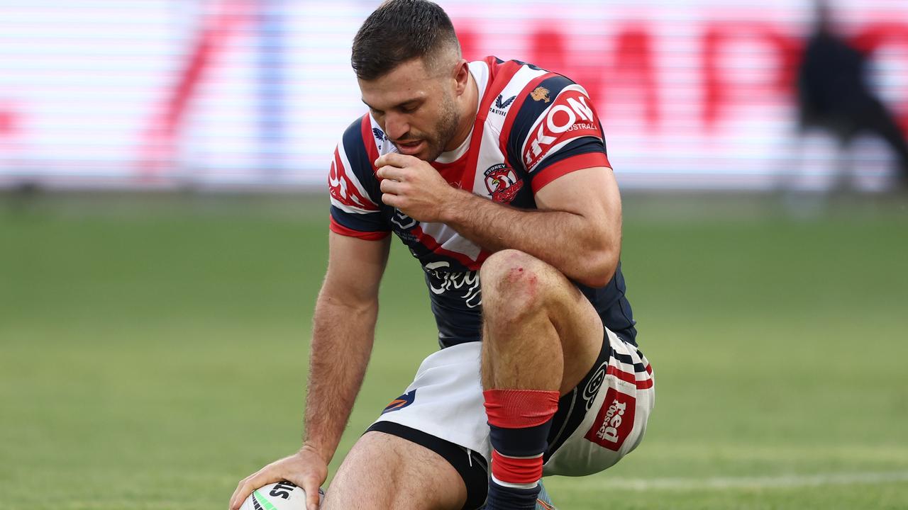 The Roosters were on top before a concussed Tedesco was ruled out of the contest. Picture: Matt King / Getty Images