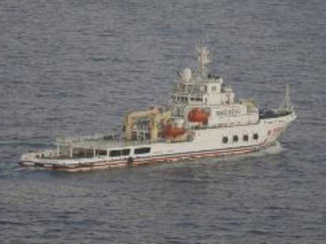 Chinese ship Nan Hai Jiu searches in the southern Indian Ocean on March 29, 2014. Picture: Jason Reed/AFP