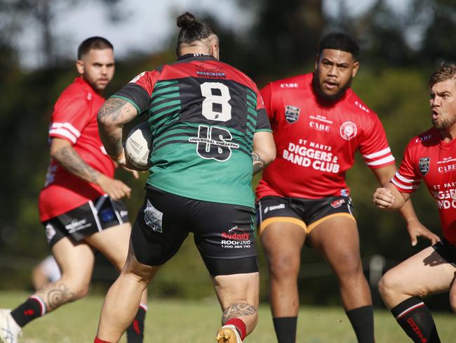 Russell Milne hits it up for the Colts. Picture Warren Gannon Photography