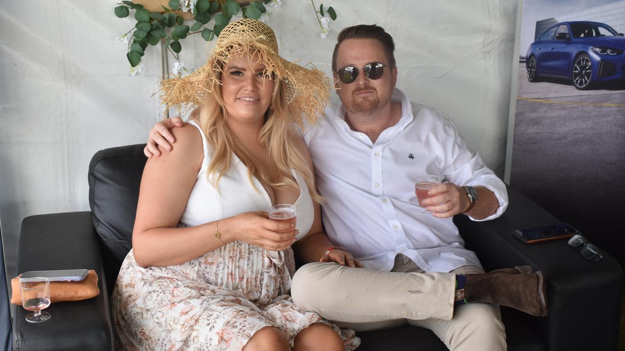 Jacinta Looms and Wes Strung enjoy their day at the Polo By the Sea event in Maroochydore. Picture: Eddie Franklin