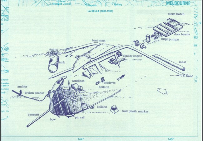 The wreck of the La Bella is a popular dive site. Seven people died when the ship went down in 1905.